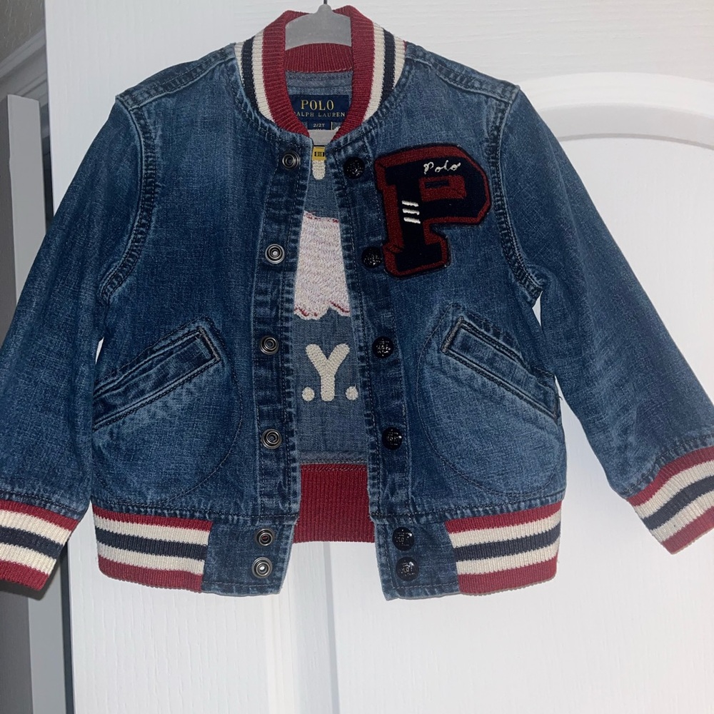 Polo by Ralph Lauren Kids Blue Varsity Denim Jacket